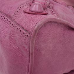 Pre Owned حقيبة عمل بالنسياغا جاينت بروجز وردي للعمل