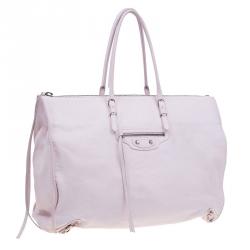 مملوكة مسبقًا حقيبة يد بالنسياغا A4 بابيه جلد وردية