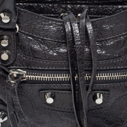 Pre Owned Balenciaga Grey Leather Mini Classic City Bag