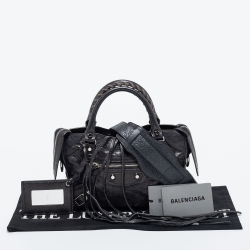 Pre Owned Balenciaga Grey Leather Mini Classic City Bag