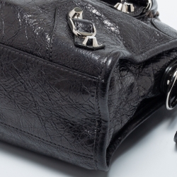 Pre Owned Balenciaga Grey Leather Mini Classic City Bag