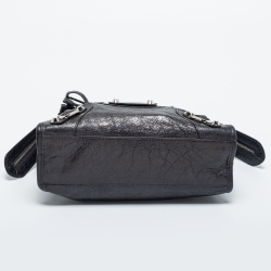 Pre Owned Balenciaga Grey Leather Mini Classic City Bag