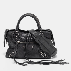 Pre Owned Balenciaga Grey Leather Mini Classic City Bag