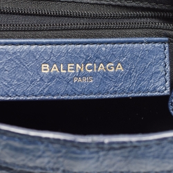 Pre Owned Balenciaga Nay Blue Leather Small Classic City RH Tote