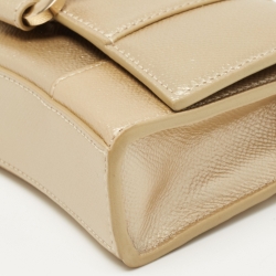 Pre Owned Balenciaga Gold Leather Hourglass Wallet on Chain