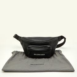 Pre Owned Balenciaga Black Leather Everyday Belt Bag