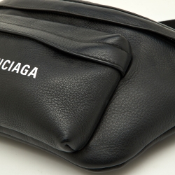 Pre Owned Balenciaga Black Leather Everyday Belt Bag