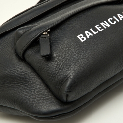 Pre Owned Balenciaga Black Leather Everyday Belt Bag