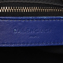 Pre Owned Balenciaga Indigo Leather Mini Classic Metallic Edge City Bag