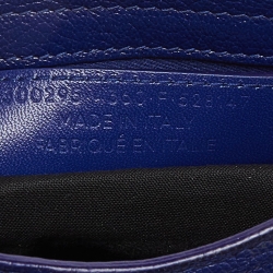 Pre Owned Balenciaga Indigo Leather Mini Classic Metallic Edge City Bag