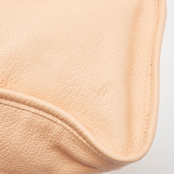 Pre Owned Balenciaga Peach Leather Metallic Edge Classic City Tote