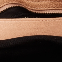 Pre Owned Balenciaga Peach Leather Metallic Edge Classic City Tote