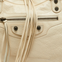 Pre Owned Balenciaga Cream Leather RH Classic City Bag