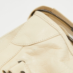 Pre Owned Balenciaga Cream Leather RH Classic City Bag