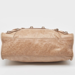 Pre Owned Balenciaga Beige Leather GGH Classic City Tote