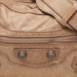 Pre Owned Balenciaga Beige Leather GGH Classic City Tote