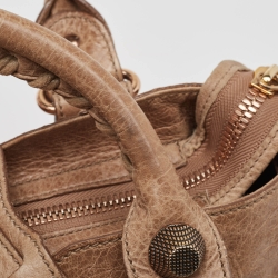 Pre Owned Balenciaga Beige Leather GGH Classic City Tote