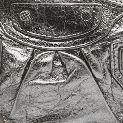 مملوكة مسبقًا Balenciaga Metallic Grey Leather Mini Le Cagole Shoulder Bag