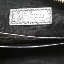 مملوكة مسبقًا Balenciaga Metallic Grey Leather Mini Le Cagole Shoulder Bag