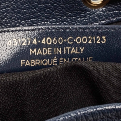 Pre Owned Balenciaga Navy Blue Leather Classic Metallic Edge Backpack