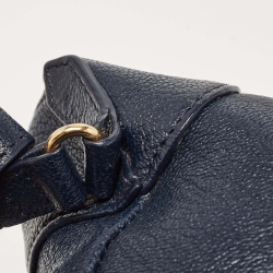 Pre Owned Balenciaga Navy Blue Leather Classic Metallic Edge Backpack