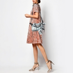 Pre Owned Balenciaga Black/White Graffiti Leather XS Neo Cagole City Bag