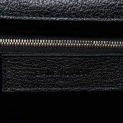 Pre Owned Balenciaga Black Leather and Ostrich Le Dix Cartable Top Handle Bag