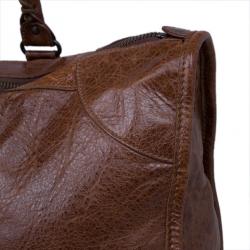 Pre Owned Balenciaga Brown Leather Giant 12 Tote