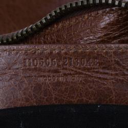 Pre Owned Balenciaga Brown Leather Giant 12 Tote