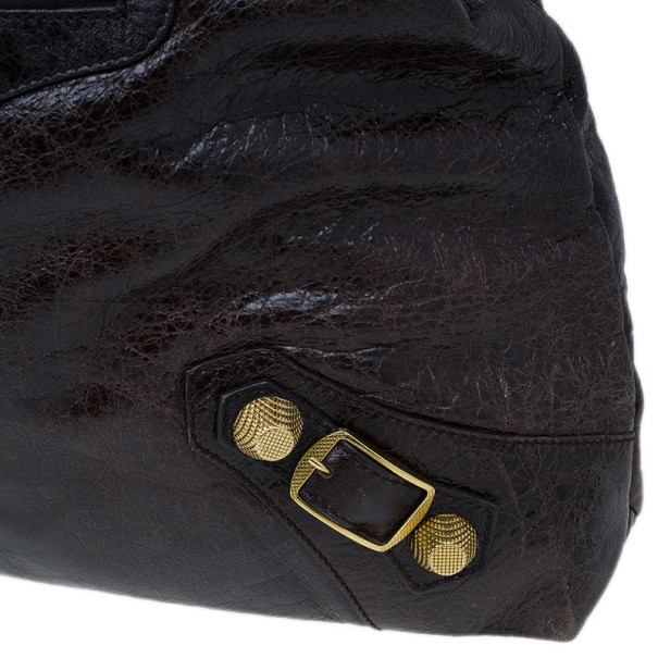 مملوكة مسبقًا Balenciaga Dark Brown Arena Giant Brief Tote