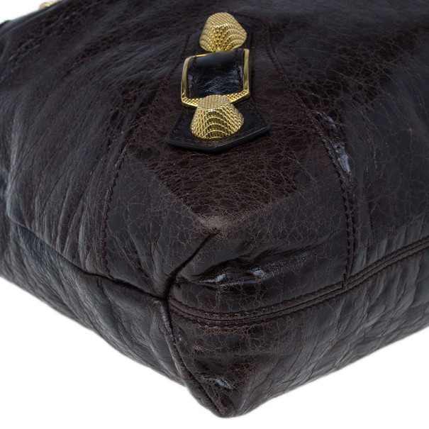 مملوكة مسبقًا Balenciaga Dark Brown Arena Giant Brief Tote