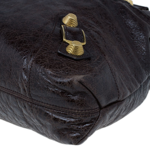 مملوكة مسبقًا Balenciaga Dark Brown Arena Giant Brief Tote