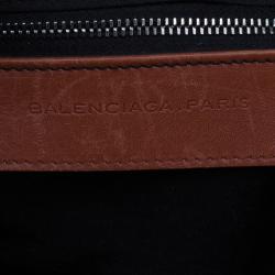 Pre Owned حقيبة يد بالنسياغا أحمر تصميم مثقب 