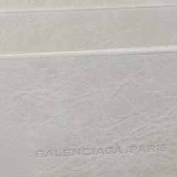 Pre Owned Balenciaga OffWhite Leather Compagnon Zip Around Wallet