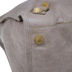 Pre Owned Balenciaga Beige Leather Large Weekend Bag