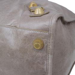 Pre Owned Balenciaga Beige Leather Large Weekend Bag