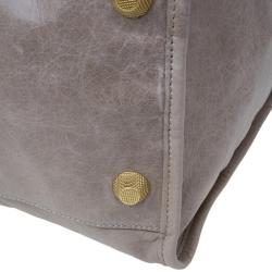 Pre Owned Balenciaga Beige Leather Large Weekend Bag