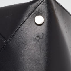 Pre Owned Balenciaga Black Leather Cable Shopper Tote