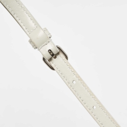 Pre Owned Balenciaga Off White Leather XS Hourglass Top Handle Bag