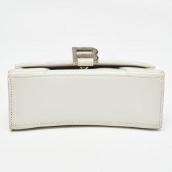 Pre Owned Balenciaga Off White Leather XS Hourglass Top Handle Bag
