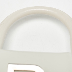 Pre Owned Balenciaga Off White Leather XS Hourglass Top Handle Bag
