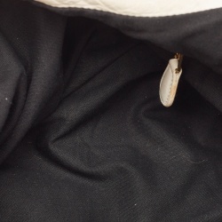 Pre Owned Balenciaga White Leather Giant Hardware Hobo