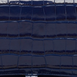 مملوكة مسبقًا Balenciaga Navy Blue Croc Embossed Leather Hourglass Flat Pouch