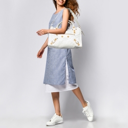 Pre Owned Balenciaga White Leather GGH Classic City Bag