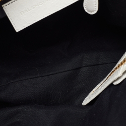 Pre Owned Balenciaga White Leather GGH Classic City Bag