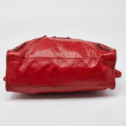 Pre Owned Balenciaga Rose Corail Leather Classic City RH Tote
