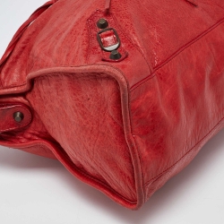 Pre Owned Balenciaga Rose Corail Leather Classic City RH Tote