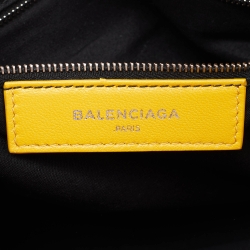 Pre Owned Balenciaga Mangue Leather Classic Metallic Edge City Bag