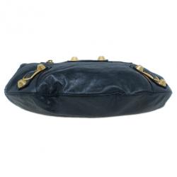 مملوكة مسبقًا Balenciaga Black Leather Giant Hobo