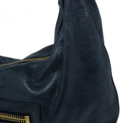 مملوكة مسبقًا Balenciaga Black Leather Giant Hobo